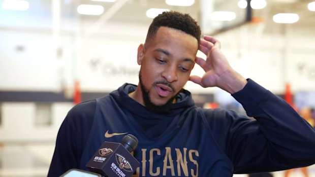 CJ McCollum Post-practice Interview - Clippers Game